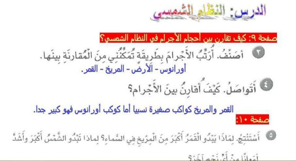 حل كتاب العلوم للصف الرابع الفصل الثاني نشاط ليبيا