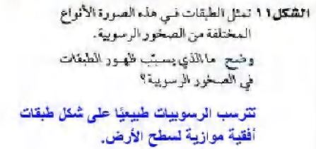 وضح ما الذي يسبب ظهور الطبقات في الصخور الرسوبية المكتبة التعليمية
